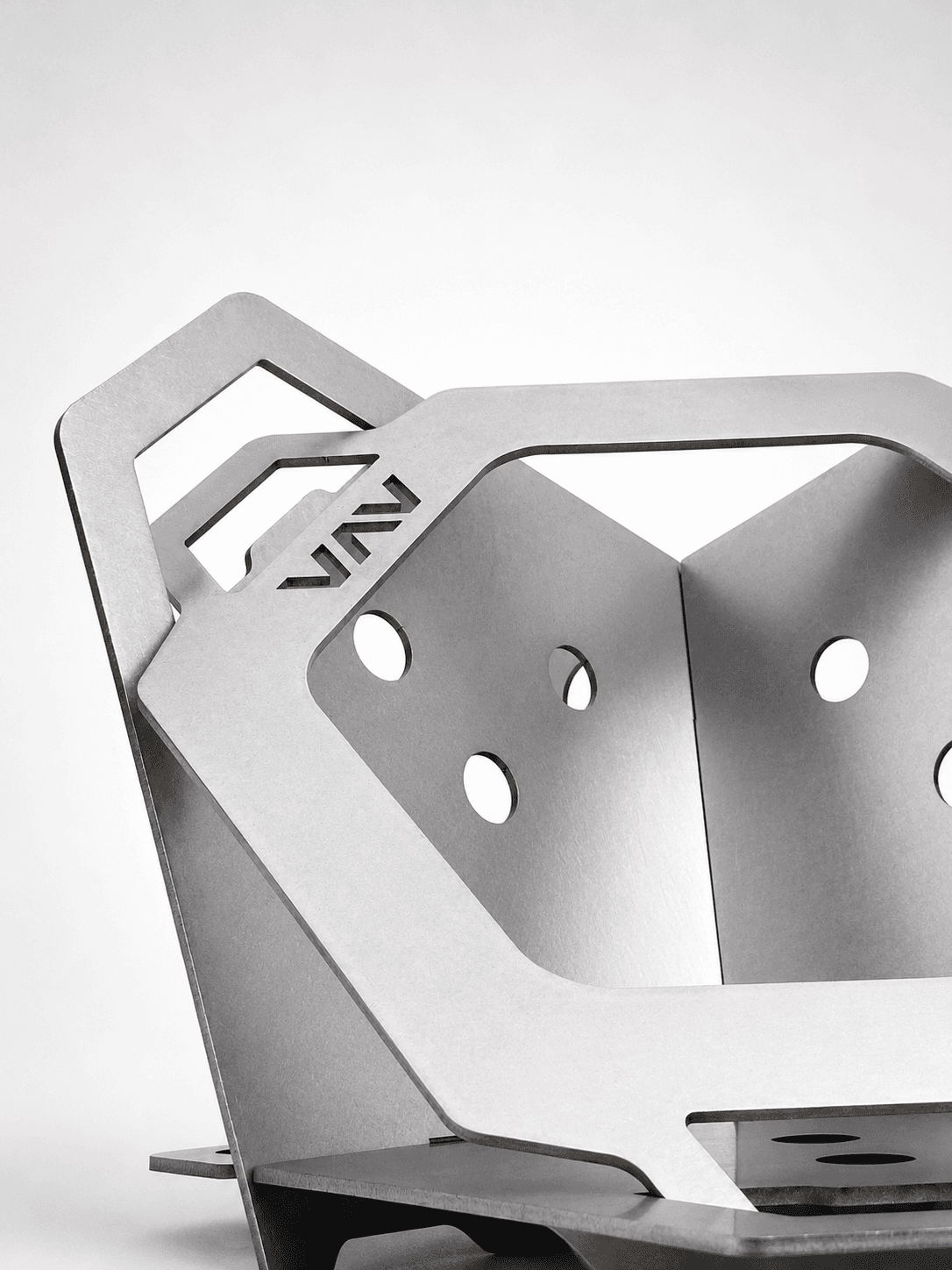 Подставка VAV HEX INOX из нержавеющей стали под шампуры, казан и садж
